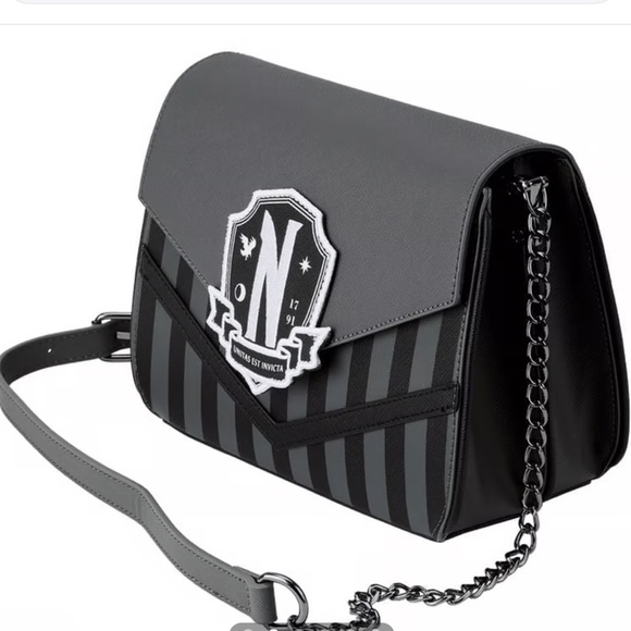 Loungefly Wednesday Addams Exclusive Nevermore Crossbody - Picture 2 of 5